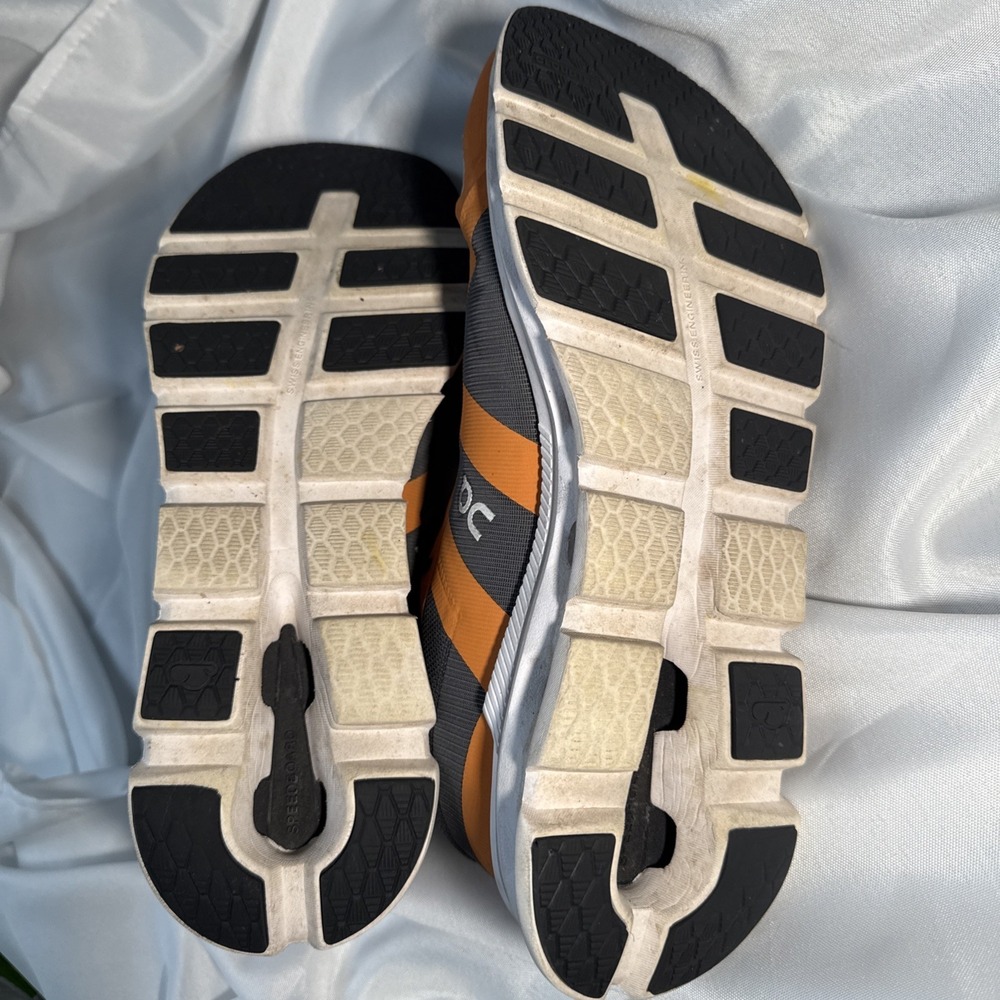 On Running Cloudrunner mens running shoes orange/gray Sz 12 - Picture 7 of 8